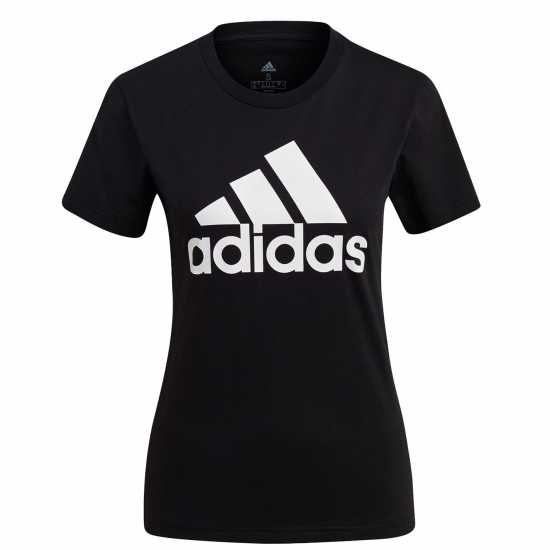 Adidas Essentials Logo T-Shirt Womens BOS Черен Дамски тениски и фланелки