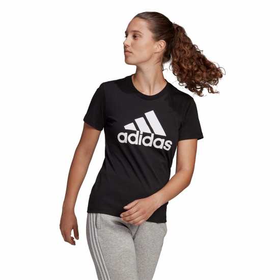 Adidas Qt T-Shirt Womens BOS Black Дамски тениски с яка