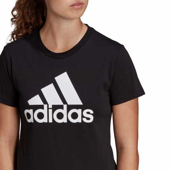 Adidas Essentials Logo T-Shirt Womens BOS Черен Дамски тениски и фланелки
