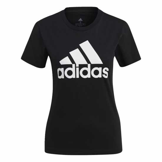 Adidas Essentials Logo T-Shirt Womens BOS Черен Дамски тениски и фланелки