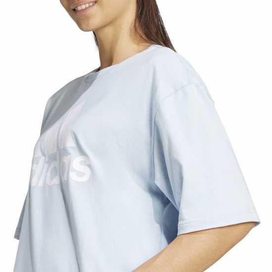 Дамски тениски и фланелки Adidas Essentials Logo T-Shirt Womens Чудесно синьо Adidas Essentials Logo T-Shirt Womens Чудесно синьо Дамски тениски и фланелки