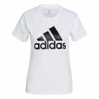 Adidas Essentials Logo T-Shirt Womens BOS Бял тънък Дамски тениски и фланелки