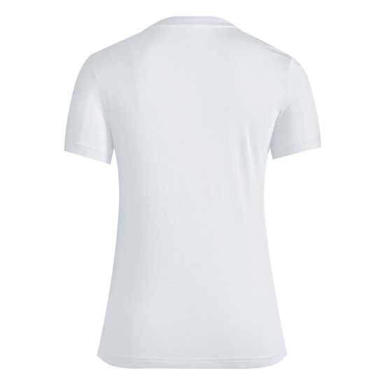 Adidas Essentials Logo T-Shirt Womens Линейна бяла Дамски тениски и фланелки