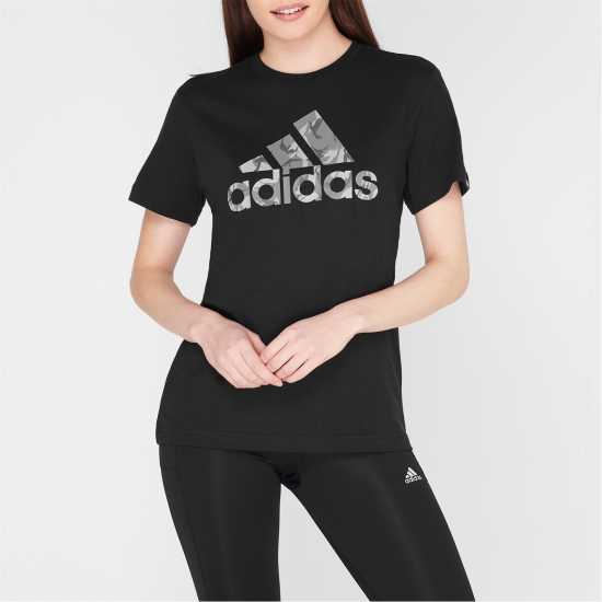 Adidas Qt T-Shirt Womens BOS Camo Дамски тениски с яка