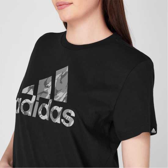 Adidas Qt T-Shirt Womens BOS Camo Дамски тениски с яка