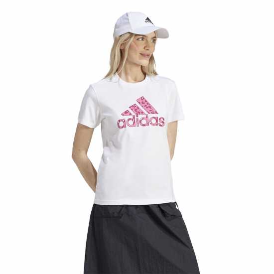 Adidas Qt T-Shirt Womens White Animal Дамски тениски и фланелки
