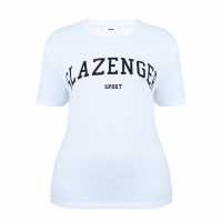 Slazenger Тениска С Лого Large Logo Tee Бяло Дамски тениски с яка