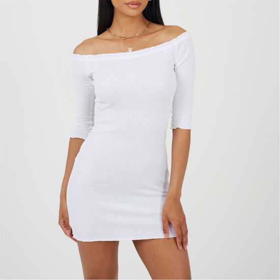 Brave Soul Mini Dress White Дамски поли и рокли