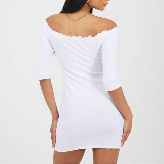 Brave Soul Mini Dress White Дамски поли и рокли