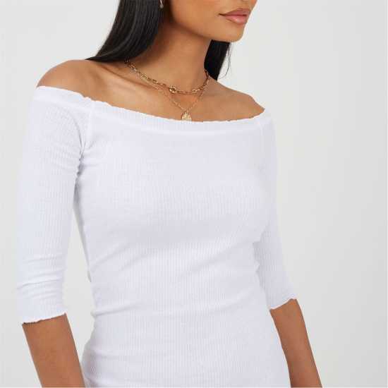 Brave Soul Mini Dress White Дамски поли и рокли