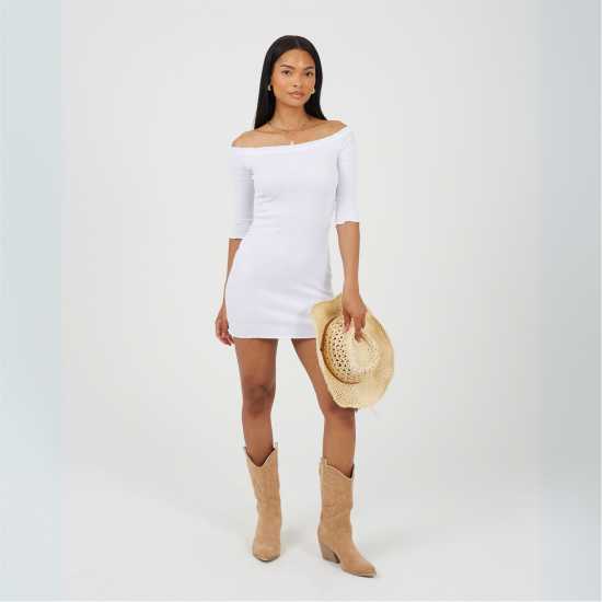 Brave Soul Mini Dress White Дамски поли и рокли