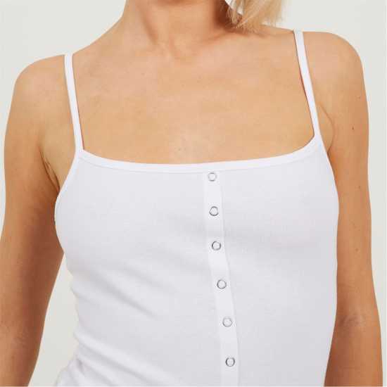 Brave Soul Button Through Mini Dress Бяло Brave Soul Button Through Mini Dress Бяло