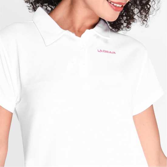 La Gear Блуза С Яка Pique Polo Shirt Ladies White - Дамски тениски с яка