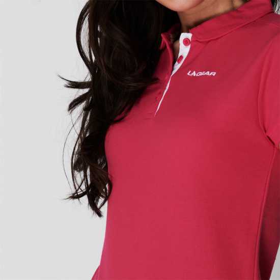 La Gear Блуза С Яка Pique Polo Shirt Ladies Bright Pink Дамски тениски с яка