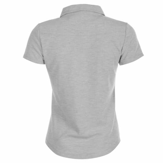 La Gear Блуза С Яка Pique Polo Shirt Ladies Grey Marl Дамски тениски с яка