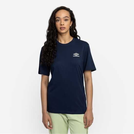 Umbro Boyfriend T-Shirt Womens Индиго/Морско зеле Дамски тениски и фланелки