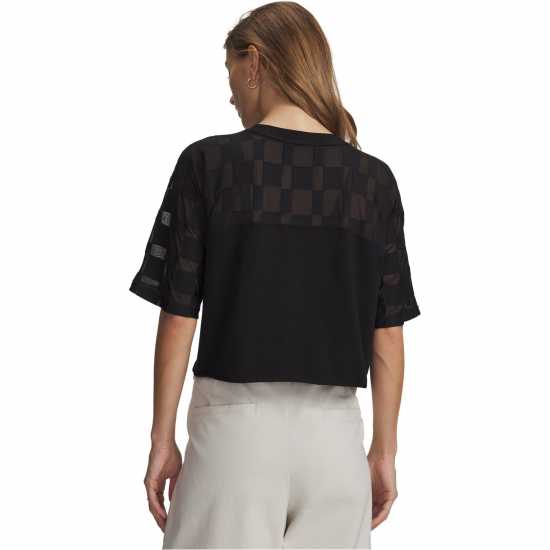 Under Armour Womens Burnout 96 T-Shirt Black/White 