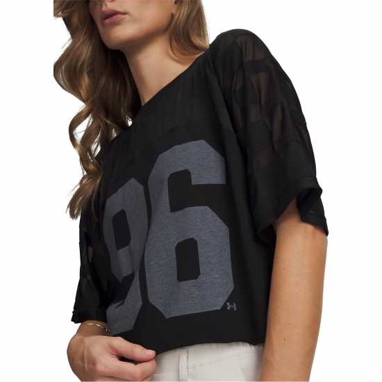 Under Armour Womens Burnout 96 T-Shirt Black/White 