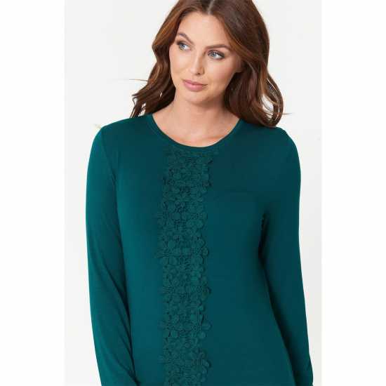 Дамски тениски и фланелки Горнище С Дълъг Ръкав Be You Crochet Trim Long Sleeve Top Горнище С Дълъг Ръкав Be You Crochet Trim Long Sleeve Top Дамски тениски и фланелки