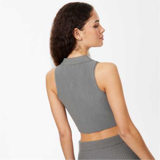 Дамски пуловери и жилетки Jack Wills Knitted Polo Crop Top Затихнал каки Jack Wills Knitted Polo Crop Top Затихнал каки Дамски пуловери и жилетки