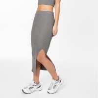 Jack Wills Knitted Midi Skirt Затихнал каки Дамски пуловери и жилетки