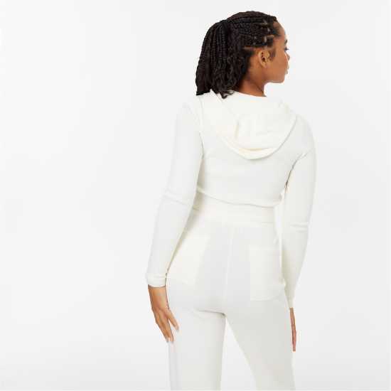 Jack Wills Knitted Zip Hoodie Винтажно бяло Дамски суичъри и блузи с качулки