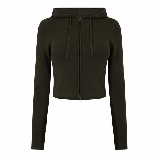Jack Wills Knitted Zip Hoodie Хаки 