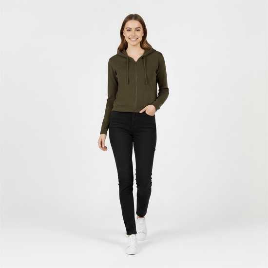 Jack Wills Knitted Zip Hoodie Women Хаки 