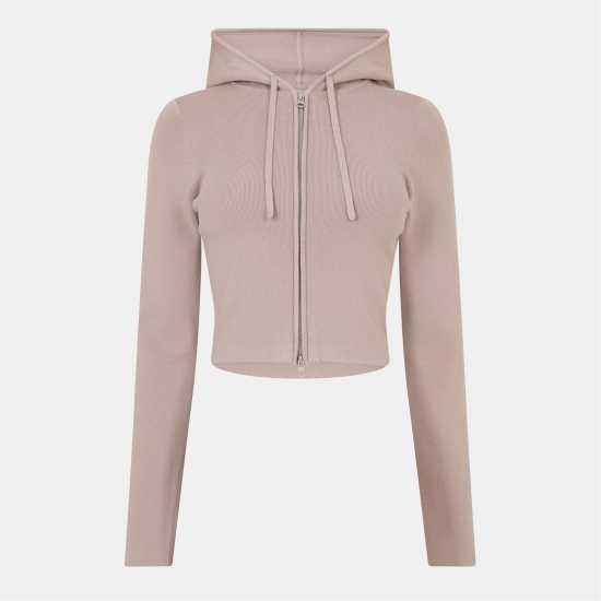 Jack Wills Knitted Zip Hoodie Women Тоуп 