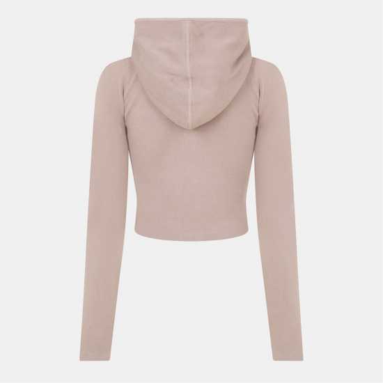 Jack Wills Knitted Zip Hoodie Women Тоуп 
