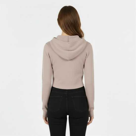 Jack Wills Knitted Zip Hoodie Women Тоуп 