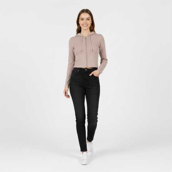 Jack Wills Knitted Zip Hoodie Women Тоуп 