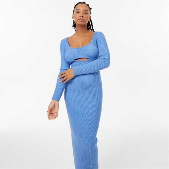 Jack Wills Cut Out Midaxi Dress Морски Дамски пуловери и жилетки