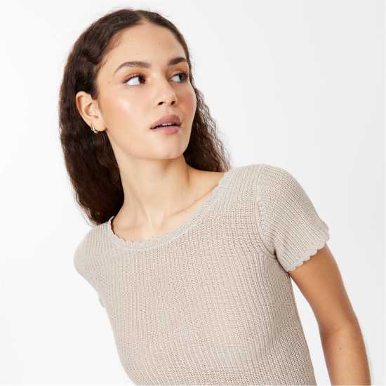 Jack Wills Crochet Open Back Tee  Дамски пуловери и жилетки