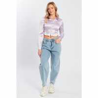 Influence Satin Short-Sleeve Plain Shirt  