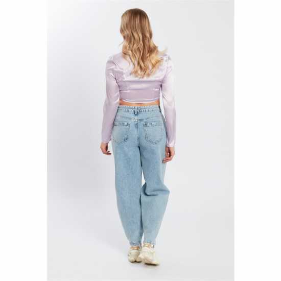 Influence Satin Short-Sleeve Plain Shirt  