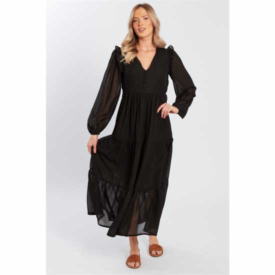 Дамски поли и рокли Violet Romance Chifon Maxi Drs Ld99 Черно Violet Romance Chifon Maxi Drs Ld99 Черно Дамски поли и рокли