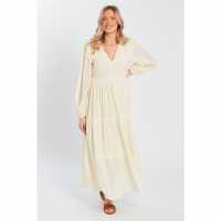 Violet Romance Chifon Maxi Drs Ld99 Слонова кост Дамски поли и рокли