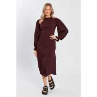 Средна Рокля Violet Romance Midi Dress Ld99  Дамски поли и рокли