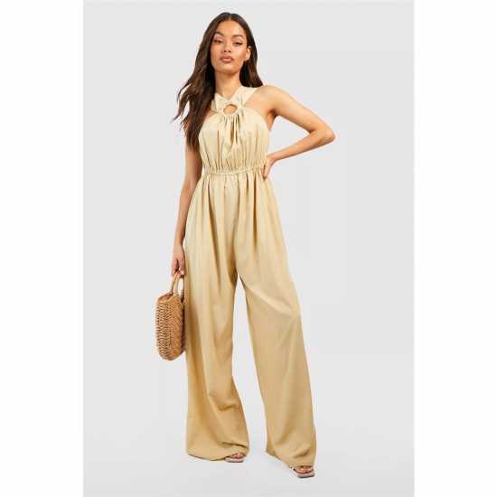 Violet Romance Women's Vrom Wide Leg Jumpsuit Камък Violet Romance Women's Vrom Wide Leg Jumpsuit Камък