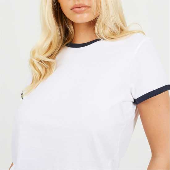 Brave Soul Ringer T-Shirt Бяло/Морско синьо Brave Soul Ringer T-Shirt Бяло/Морско синьо