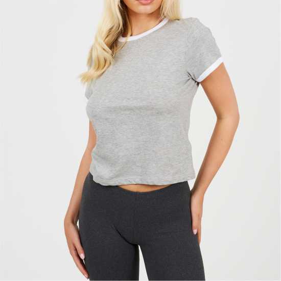 Brave Soul Contrast Ringer T-Shirt  