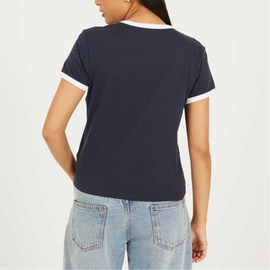 Brave Soul Ringer T-Shirt Морско синьо/Бяло Brave Soul Ringer T-Shirt Морско синьо/Бяло