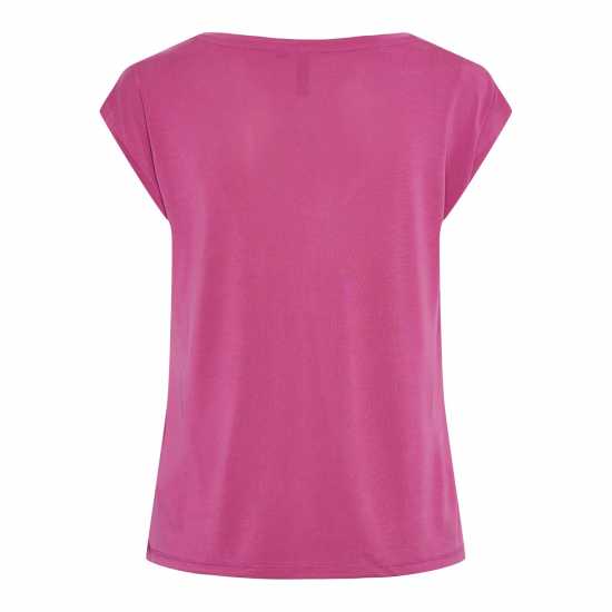 Pieces Knit T-Shirt Ld99 Фестивално розово Дамски тениски и фланелки