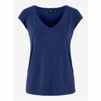 Pieces Knit T-Shirt Ld99 Камбаненско синьо Дамски тениски и фланелки