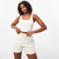 Slazenger Ft. Wolfie Cindy Long Line Bra Крем Дамски тениски с яка