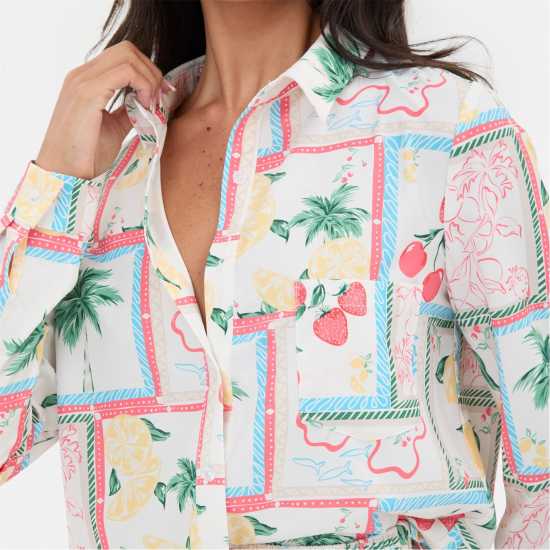 Дамски ризи и тениски Риза С Дълъг Ръкав I Saw It First Printed Crepe Long Sleeve Shirt Риза С Дълъг Ръкав I Saw It First Printed Crepe Long Sleeve Shirt Дамски ризи и тениски