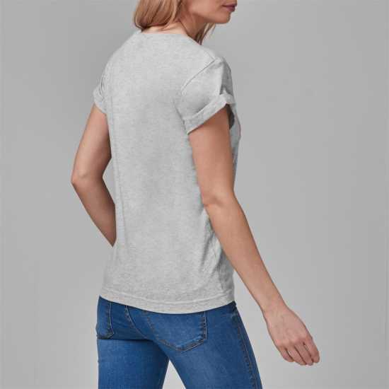 Jack Wills Forstal Boyfriend T-Shirt Ladies Сив марл Jack Wills Forstal Boyfriend T-Shirt Ladies Сив марл