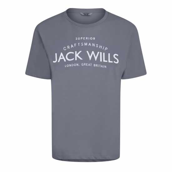 Jack Wills Forstal Boyfriend T-Shirt Ladies Съмръчно синьо 