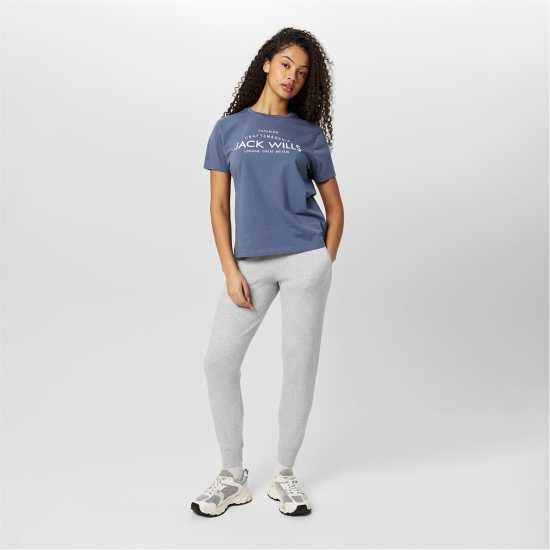 Jack Wills Forstal Boyfriend T-Shirt Ladies Съмръчно синьо 